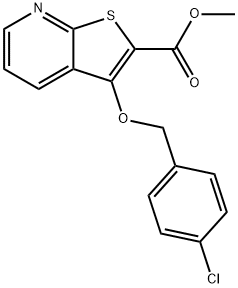 Methyl 3-[(4-chlorobenzyl)oxy]thieno[2,3-b]pyridine-2-carboxylate 结构式