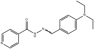 N'-(4-(DIETHYLAMINO)BENZYLIDENE)ISONICOTINOHYDRAZIDE 结构式