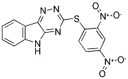 2,4-DINITRO-1-(2,3,6-TRIAZINO[5,4-B]INDOL-3-YLTHIO)BENZENE 结构式