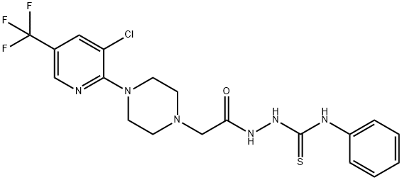 2-(2-(4-[3-CHLORO-5-(TRIFLUOROMETHYL)-2-PYRIDINYL]PIPERAZINO)ACETYL)-N-PHENYL-1-HYDRAZINECARBOTHIOAMIDE 结构式