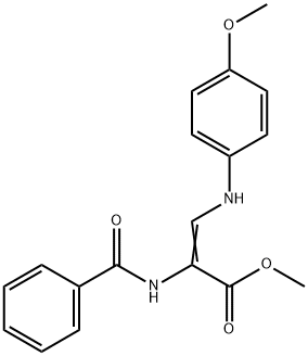 METHYL 2-(BENZOYLAMINO)-3-(4-METHOXYANILINO)ACRYLATE 结构式