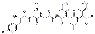 (D-CYS(TBU)2,THR(TBU)6)-LEU-ENKEPHALIN-THR 结构式