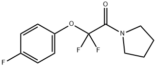 2,2-DIFLUORO-2-(4-FLUOROPHENOXY)-1-(1-PYRROLIDINYL)-1-ETHANONE 结构式