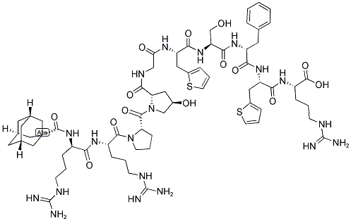 (1-ADAMANTANECARBONYL-D-ARG0,HYP3,BETA-(2-THIENYL)-ALA5,8,D-PHE7)-BRADYKININ 结构式