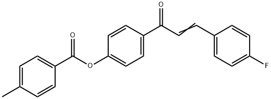 4-[3-(4-FLUOROPHENYL)ACRYLOYL]PHENYL 4-METHYLBENZENECARBOXYLATE 结构式