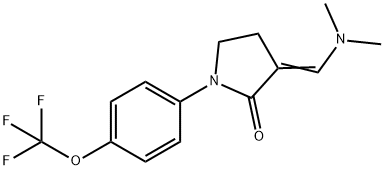 3-[(DIMETHYLAMINO)METHYLENE]-1-[4-(TRIFLUOROMETHOXY)PHENYL]-2-PYRROLIDINONE 结构式