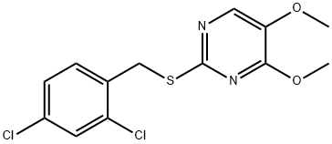 2-[(2,4-DICHLOROBENZYL)SULFANYL]-4,5-DIMETHOXYPYRIMIDINE 结构式