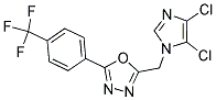 2-[(4,5-DICHLORO-1H-IMIDAZOL-1-YL)METHYL]-5-[4-(TRIFLUOROMETHYL)PHENYL]-1,3,4-OXADIAZOLE 结构式