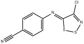 4-([(5Z)-4-CHLORO-5H-1,2,3-DITHIAZOL-5-YLIDENE]AMINO)BENZONITRILE 结构式