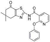 N-(5,5-DIMETHYL-7-OXO(4,5,6-TRIHYDROBENZOTHIAZOL-2-YL))(2-PHENOXY(3-PYRIDYL))FORMAMIDE 结构式