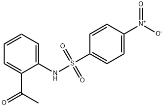 N-(2-ACETYLPHENYL)-4-NITROBENZENESULFONAMIDE 结构式