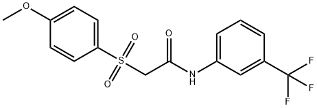 2-((4-甲氧基苯基)磺酰基)-N-(3-(三氟甲基)苯基)乙酰胺 结构式