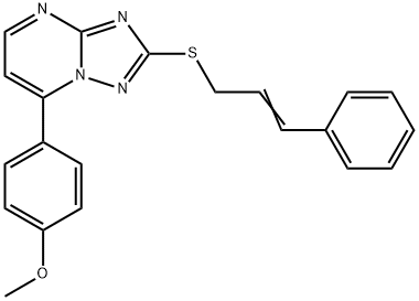 7-(4-METHOXYPHENYL)-2-[(3-PHENYL-2-PROPENYL)SULFANYL][1,2,4]TRIAZOLO[1,5-A]PYRIMIDINE 结构式
