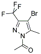 1-ACETYL-4-BROMO-5(3)-METHYL-3(5)-TRIFLUOROMETHYL PYRAZOLE 结构式