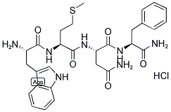 H-Trp-Met-Asn-Phe-NH2 HCl 结构式
