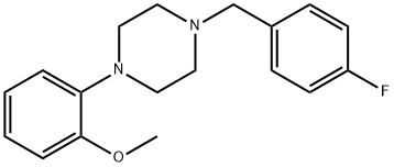 1-(4-((4-FLUOROPHENYL)METHYL)PIPERAZINYL)-2-METHOXYBENZENE 结构式
