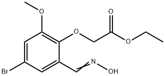 Ethyl 2-(4-bromo-2-[(hydroxyimino)methyl]-6-methoxyphenoxy)acetate 结构式