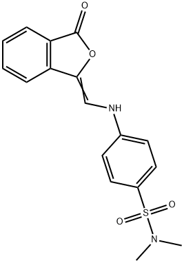 N,N-DIMETHYL-4-(([3-OXO-2-BENZOFURAN-1(3H)-YLIDEN]METHYL)AMINO)BENZENESULFONAMIDE 结构式