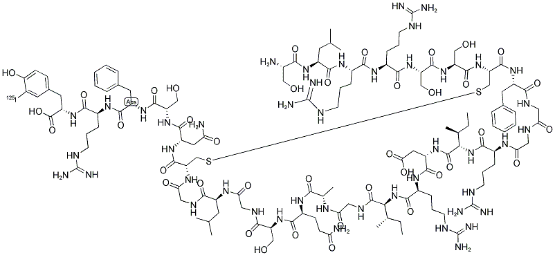 (3-[125I]IODOTYROSYL28)ALPHA-ATRIAL NATRIURETIC PEPTIDE, RAT 结构式