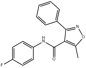 N-(4-FLUOROPHENYL)(5-METHYL-3-PHENYLISOXAZOL-4-YL)FORMAMIDE 结构式