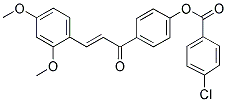 4-[3-(2,4-DIMETHOXYPHENYL)ACRYLOYL]PHENYL 4-CHLOROBENZENECARBOXYLATE 结构式