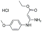 ETHYL 3-AMINO-3-(4-METHOXYANILINO)ACRYLATEHYDROCHLORIDE 结构式