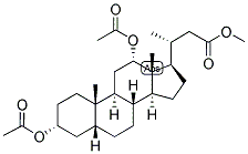 23-NOR-5-BETA-CHOLANIC ACID-3-ALPHA, 12-ALPHA-DIOL DIACETATE, METHYL ESTER 结构式