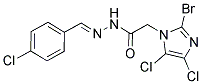 N'1-(4-Chlorobenzylidene)-2-(2-bromo-4,5-dichloro-1H-imidazol-1-yl)ethanohydrazide 结构式
