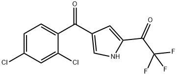 1-[4-(2,4-Dichlorobenzoyl)-1H-pyrrol-2-yl]-2,2,2-trifluoro-1-ethanone 结构式