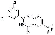 N1-[(2,6-DICHLORO-4-PYRIDYL)(IMINO)METHYL]-3-(TRIFLUOROMETHYL)BENZAMIDE 结构式