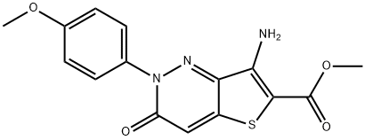 METHYL 7-AMINO-2-(4-METHOXYPHENYL)-3-OXO-2,3-DIHYDROTHIENO[3,2-C]PYRIDAZINE-6-CARBOXYLATE 结构式