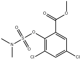 METHYL 3,5-DICHLORO-2-([(DIMETHYLAMINO)SULFONYL]OXY)BENZENECARBOXYLATE 结构式