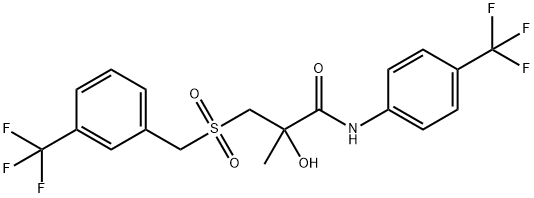 2-HYDROXY-2-METHYL-3-([3-(TRIFLUOROMETHYL)BENZYL]SULFONYL)-N-[4-(TRIFLUOROMETHYL)PHENYL]PROPANAMIDE 结构式