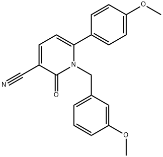 1-(3-METHOXYBENZYL)-6-(4-METHOXYPHENYL)-2-OXO-1,2-DIHYDRO-3-PYRIDINECARBONITRILE 结构式