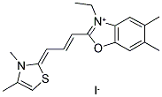 3-ETHYL-3',4',5,6-TETRAMETHYL OXA-THIAZOLOCARBOCYANINE IODIDE 结构式