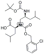 BOC-LEU-PSI-[CH2N(2-CL-Z)]-LEU-OH 结构式