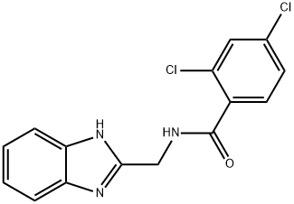 N-(1H-1,3-BENZIMIDAZOL-2-YLMETHYL)-2,4-DICHLOROBENZENECARBOXAMIDE 结构式