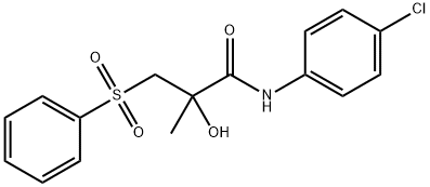 N-(4-CHLOROPHENYL)-2-HYDROXY-2-METHYL-3-(PHENYLSULFONYL)PROPANAMIDE 结构式