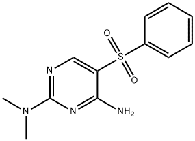 N-[4-Amino-5-(phenylsulfonyl)-2-pyrimidinyl]-N,N-dimethylamine 结构式
