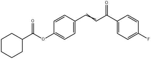 4-[3-(4-FLUOROPHENYL)-3-OXO-1-PROPENYL]PHENYL CYCLOHEXANECARBOXYLATE 结构式
