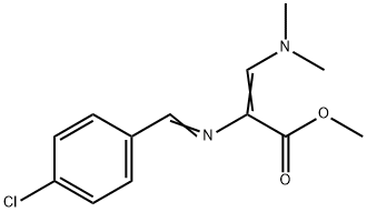 METHYL 2-([(4-CHLOROPHENYL)METHYLENE]AMINO)-3-(DIMETHYLAMINO)ACRYLATE 结构式