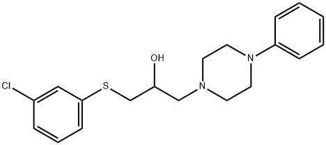 1-[(3-Chlorophenyl)sulfanyl]-3-(4-phenylpiperazino)-2-propanol 结构式