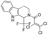 2,3,3-TRICHLORO-1-[1-(TRIFLUOROMETHYL)-2,3,4,9-TETRAHYDRO-1H-BETA-CARBOLIN-2-YL]PROP-2-EN-1-ONE 结构式