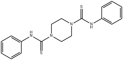 PIPERAZINE-1,4-DICARBOTHIOIC ACID BIS-PHENYLAMIDE 结构式