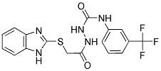 1-(2-Benzimidazol-2-ylthioacetyl)-4-(3-trifluoromethylphenyl)semicarbazide 结构式