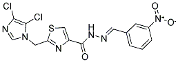 N'4-(3-NITROBENZYLIDENE)-2-[(4,5-DICHLORO-1H-IMIDAZOL-1-YL)METHYL]-1,3-THIAZOLE-4-CARBOHYDRAZIDE 结构式