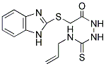 1-(2-(BENZIMIDAZOL-2-YLTHIO)ACETYL)-4(PROP-2-ENYL)THIOSEMICARBAZIDE 结构式