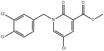 METHYL 5-CHLORO-1-(3,4-DICHLOROBENZYL)-2-OXO-1,2-DIHYDRO-3-PYRIDINECARBOXYLATE 结构式