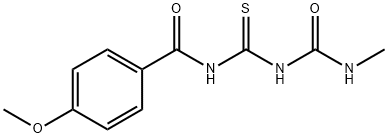 1-METHOXY-4-([(([(METHYLAMINO)CARBONYL]AMINO)CARBOTHIOYL)AMINO]CARBONYL)BENZENE 结构式