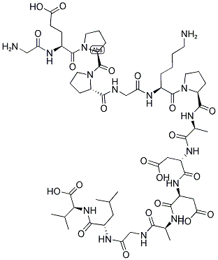 GLY-GLU-PRO-PRO-PRO-GLY-LYS-PRO-ALA-ASP-ASP-ALA-GLY-LEU-VAL 结构式